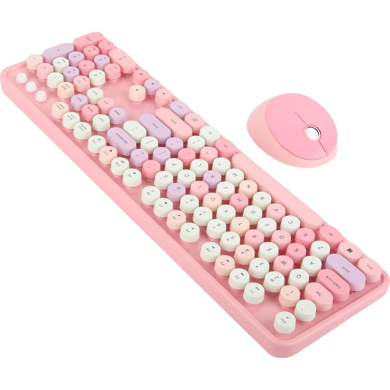 Set Teclado y Ratón Inalámbrico VGEBY Retro 104 Teclas