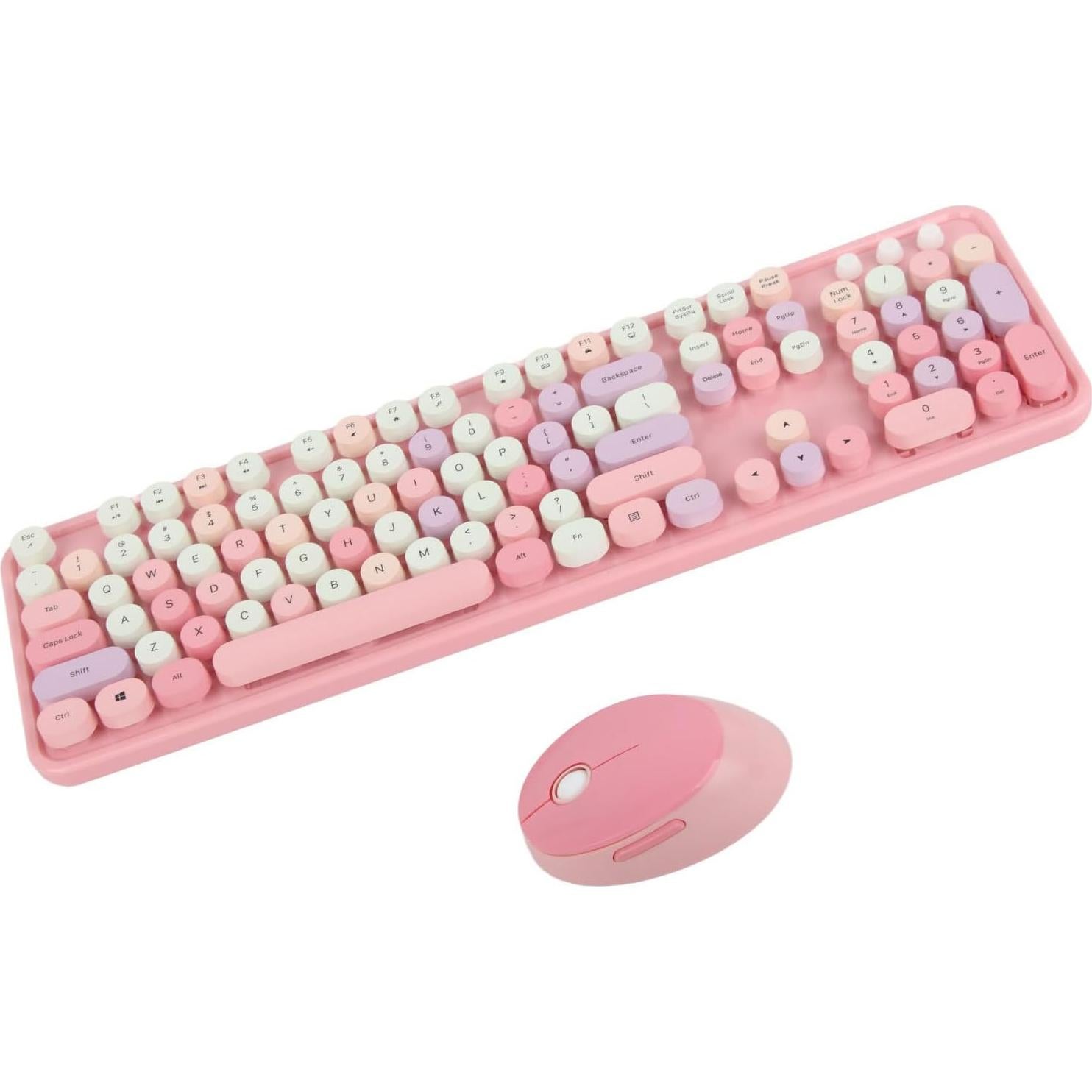 Set Teclado y Ratón Inalámbrico VGEBY Retro 104 Teclas