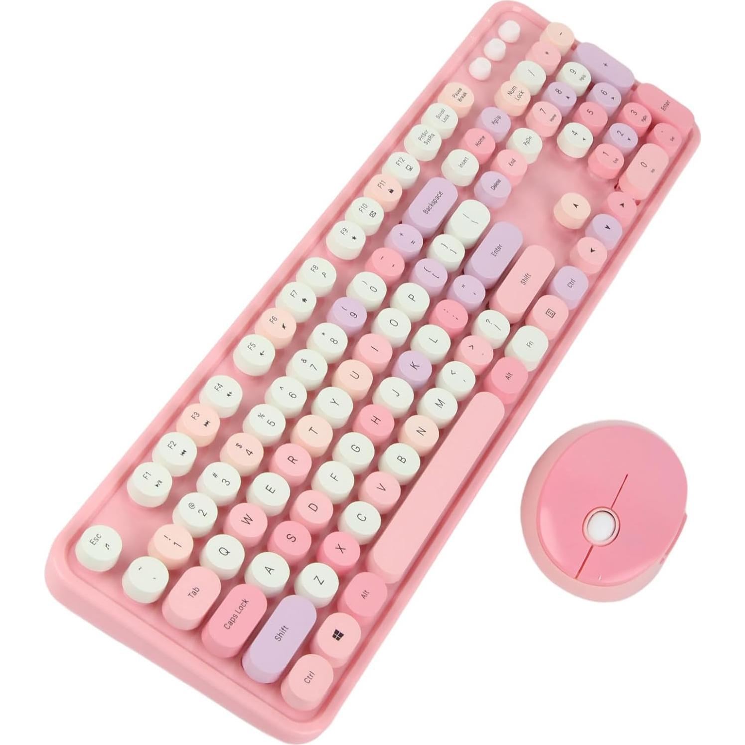 Set Teclado y Ratón Inalámbrico VGEBY Retro 104 Teclas