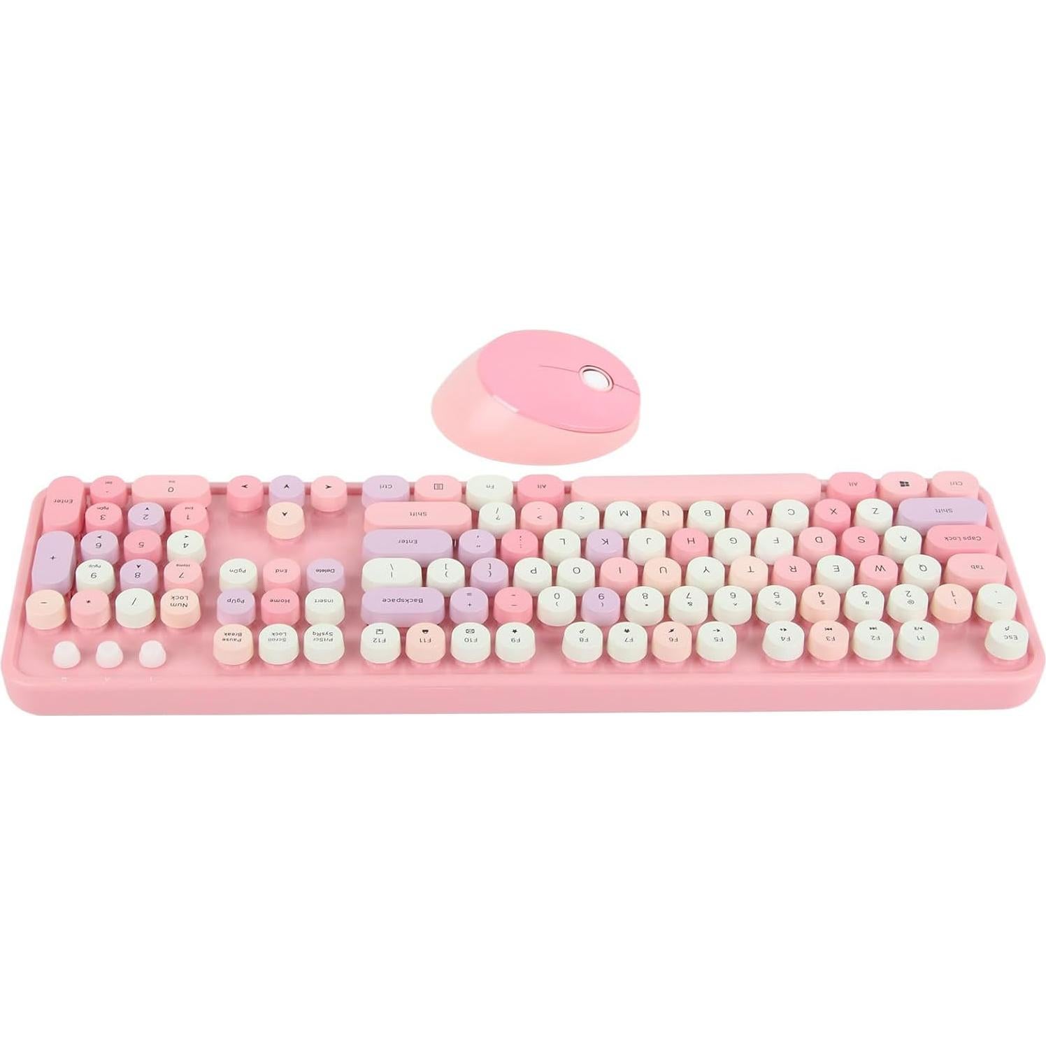 Set Teclado y Ratón Inalámbrico VGEBY Retro 104 Teclas