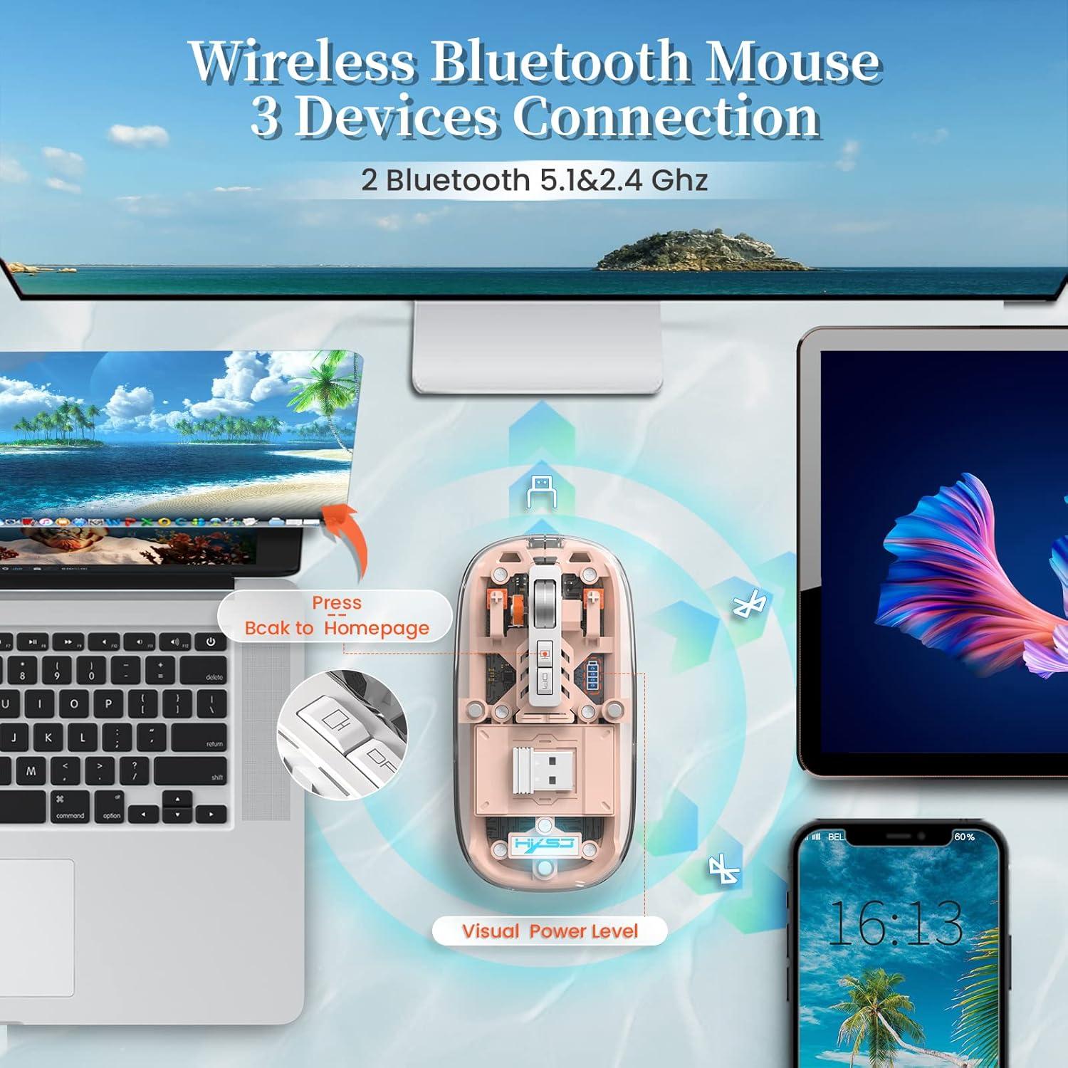 Teclado Mecánico Gaming A.JAZZ SELORSS T8 Pro Rosa 60% + Ratón Inalámbrico