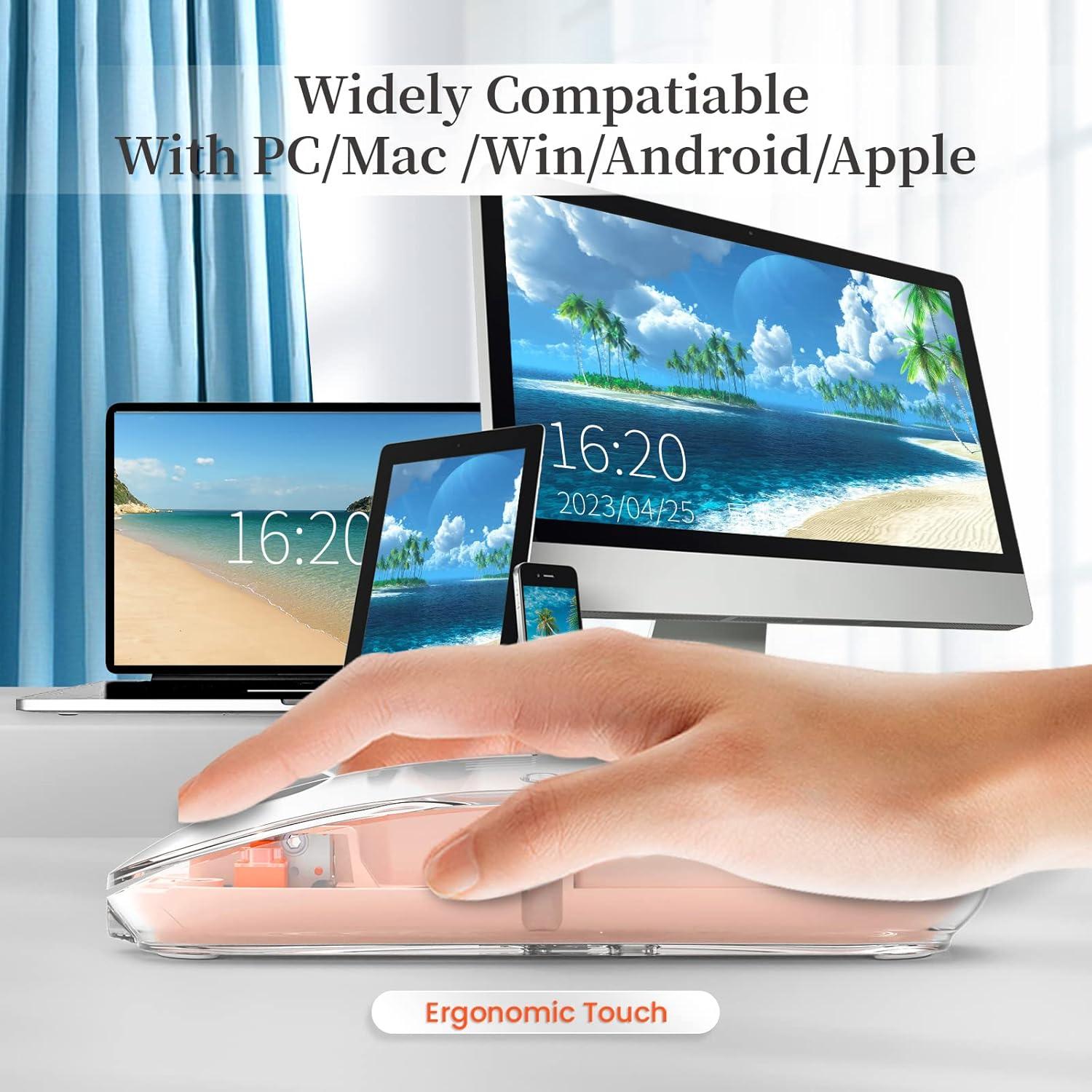 Teclado Mecánico Gaming A.JAZZ SELORSS T8 Pro Rosa 60% + Ratón Inalámbrico