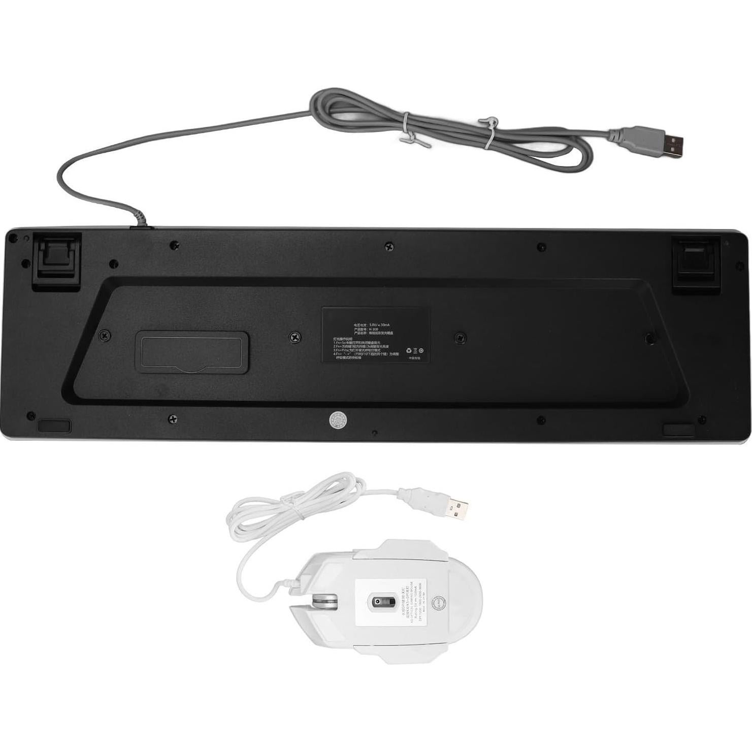 Combo Teclado Mecánico y Ratón RGB Zunate 104 Teclas Blanco