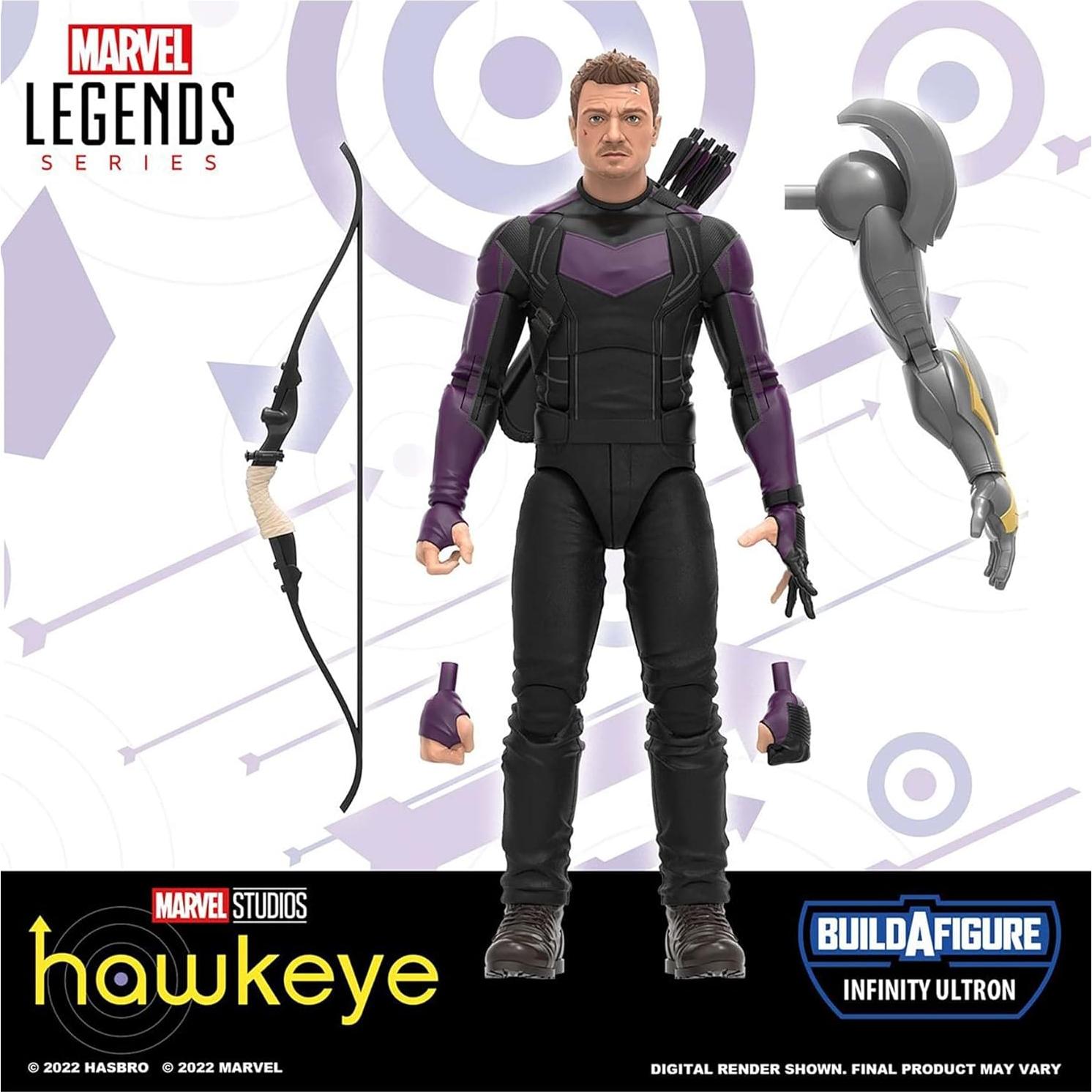 Marvel Legends Series MCU Disney Plus Marvel’s Hawkeye Action Figure 6-inch Collectible Toy, 4 Accessories and 1 Build-A-Figure Part