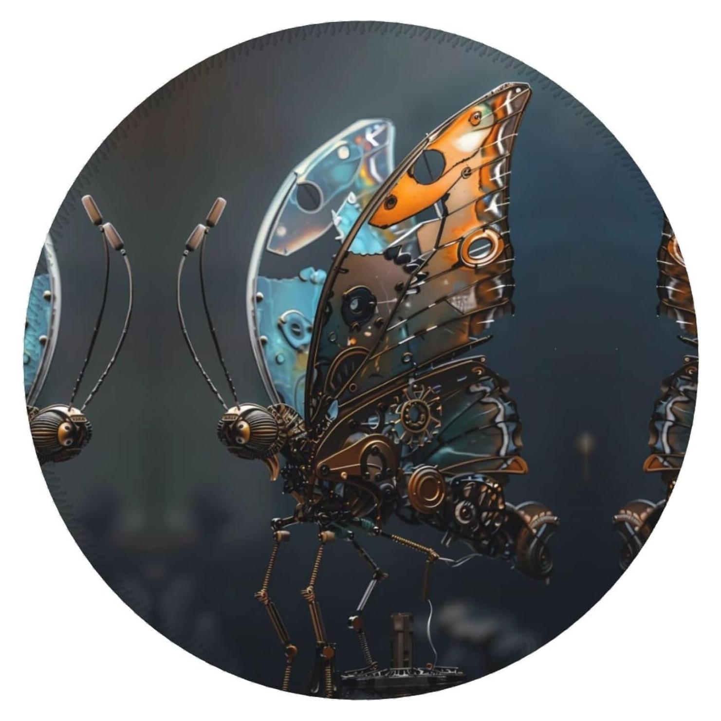 Alfombrilla de Ratón Steampunk Buewutiry 20.1 cm 4 PCS