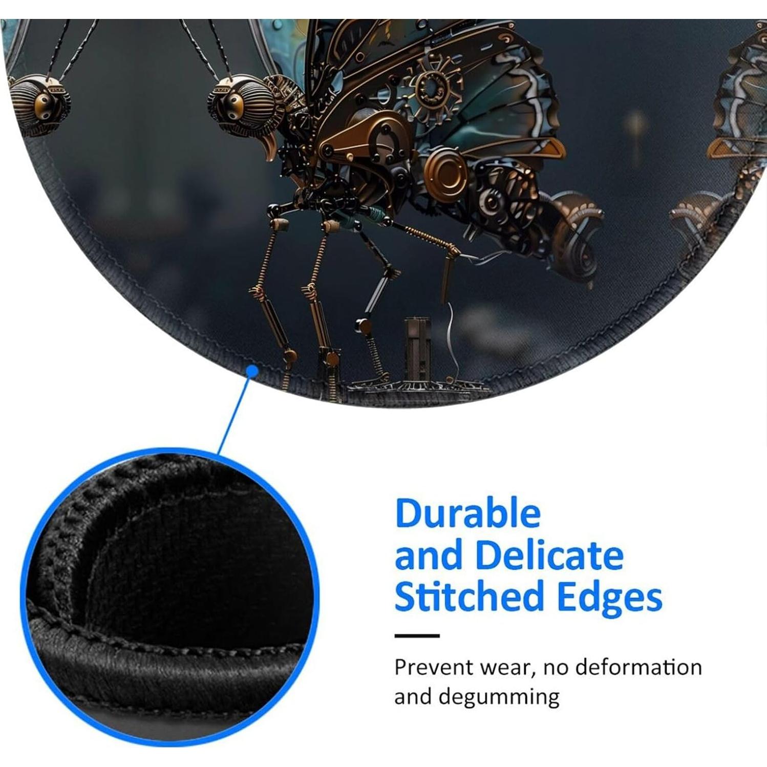 Alfombrilla de Ratón Steampunk Buewutiry 20.1 cm 4 PCS