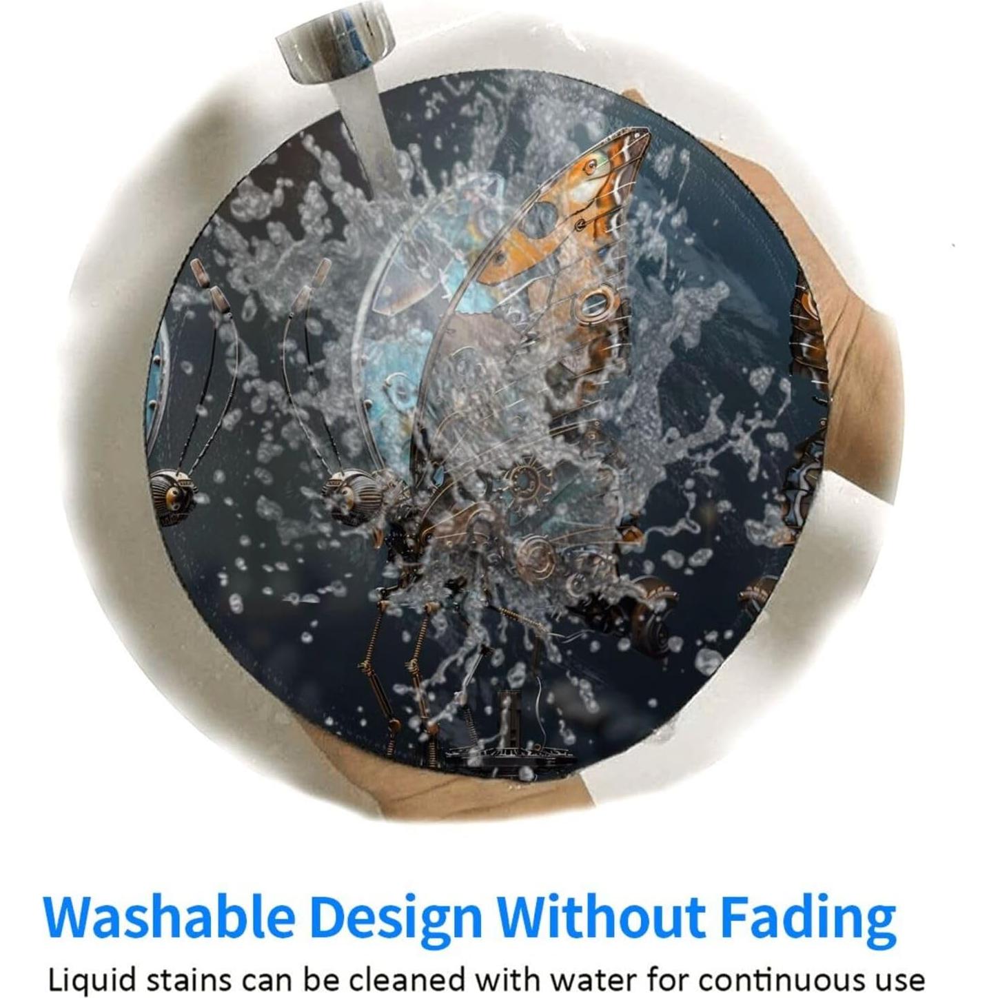 Alfombrilla de Ratón Steampunk Buewutiry 20.1 cm 4 PCS