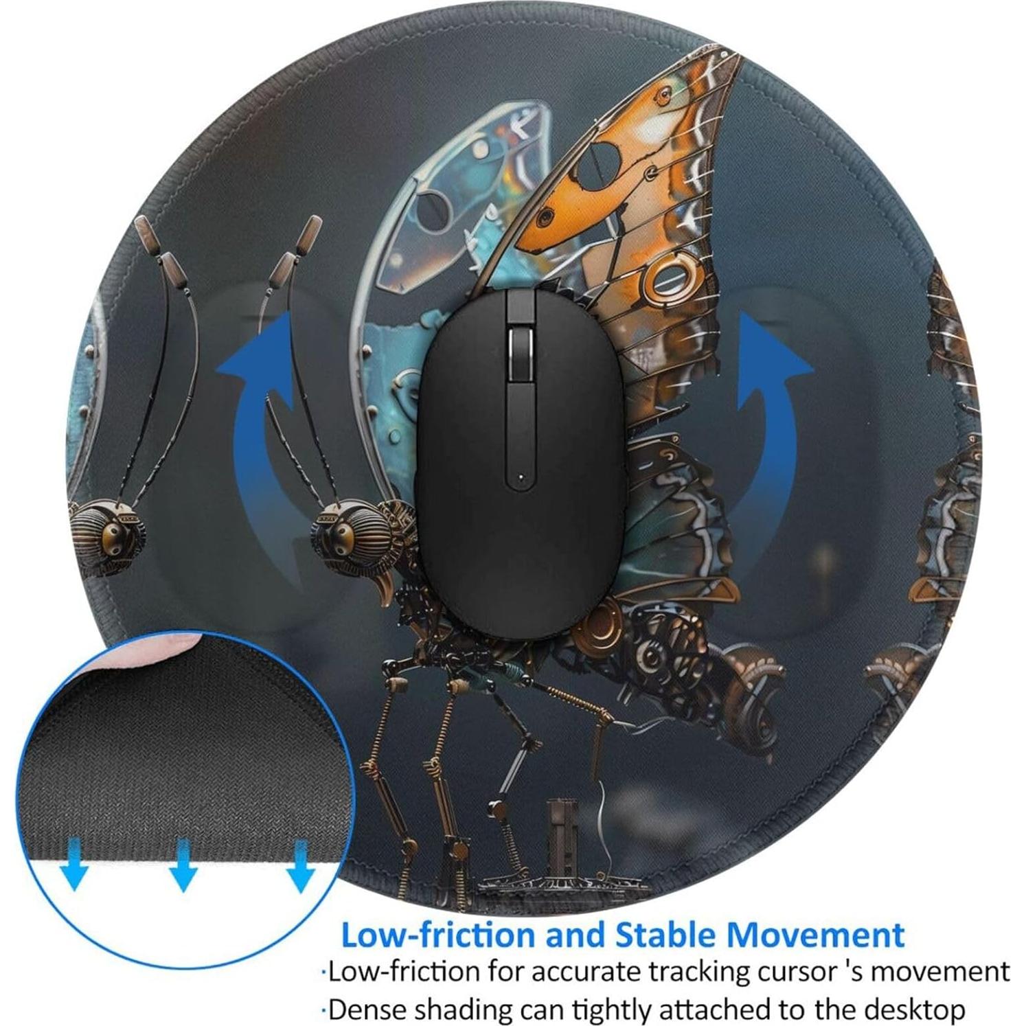 Alfombrilla de Ratón Steampunk Buewutiry 20.1 cm 4 PCS