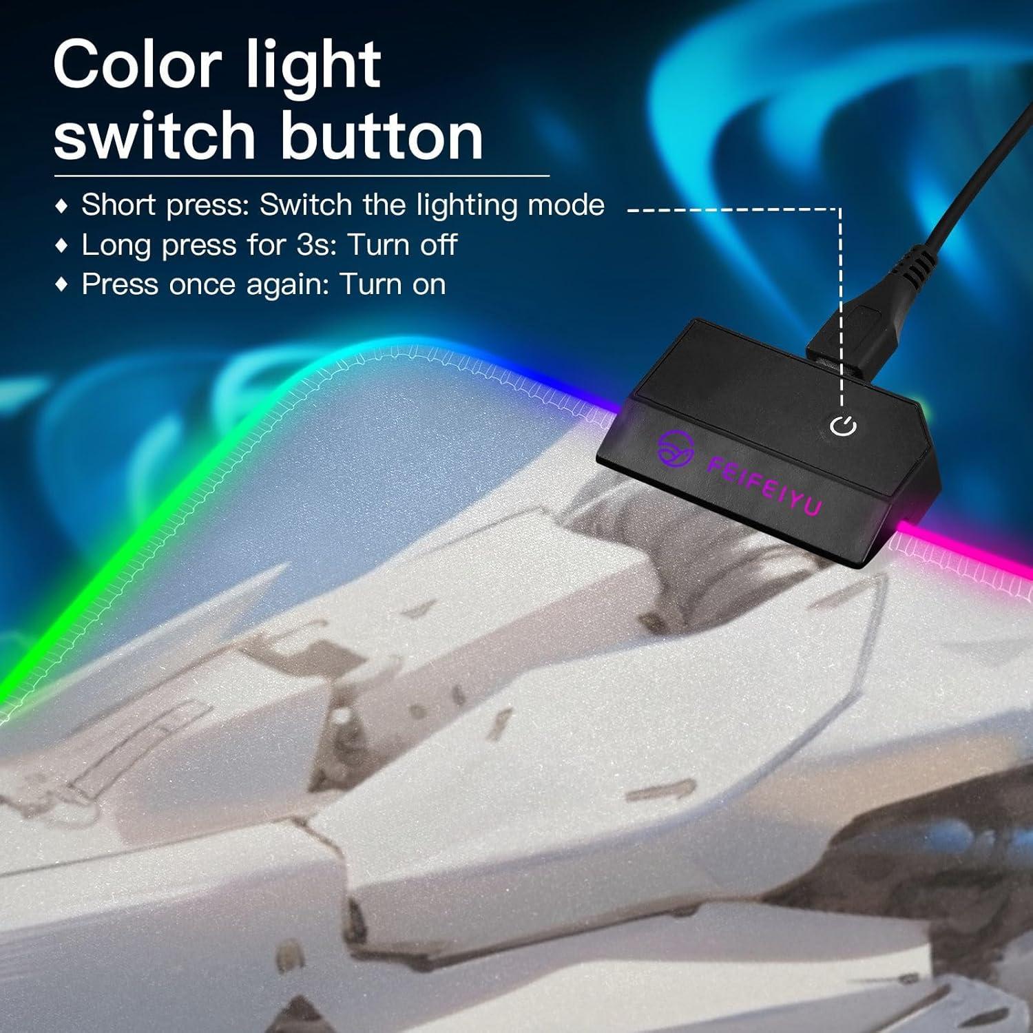 Alfombrilla de Ratón RGB NFMILI E01S21012 Grande 90x40cm