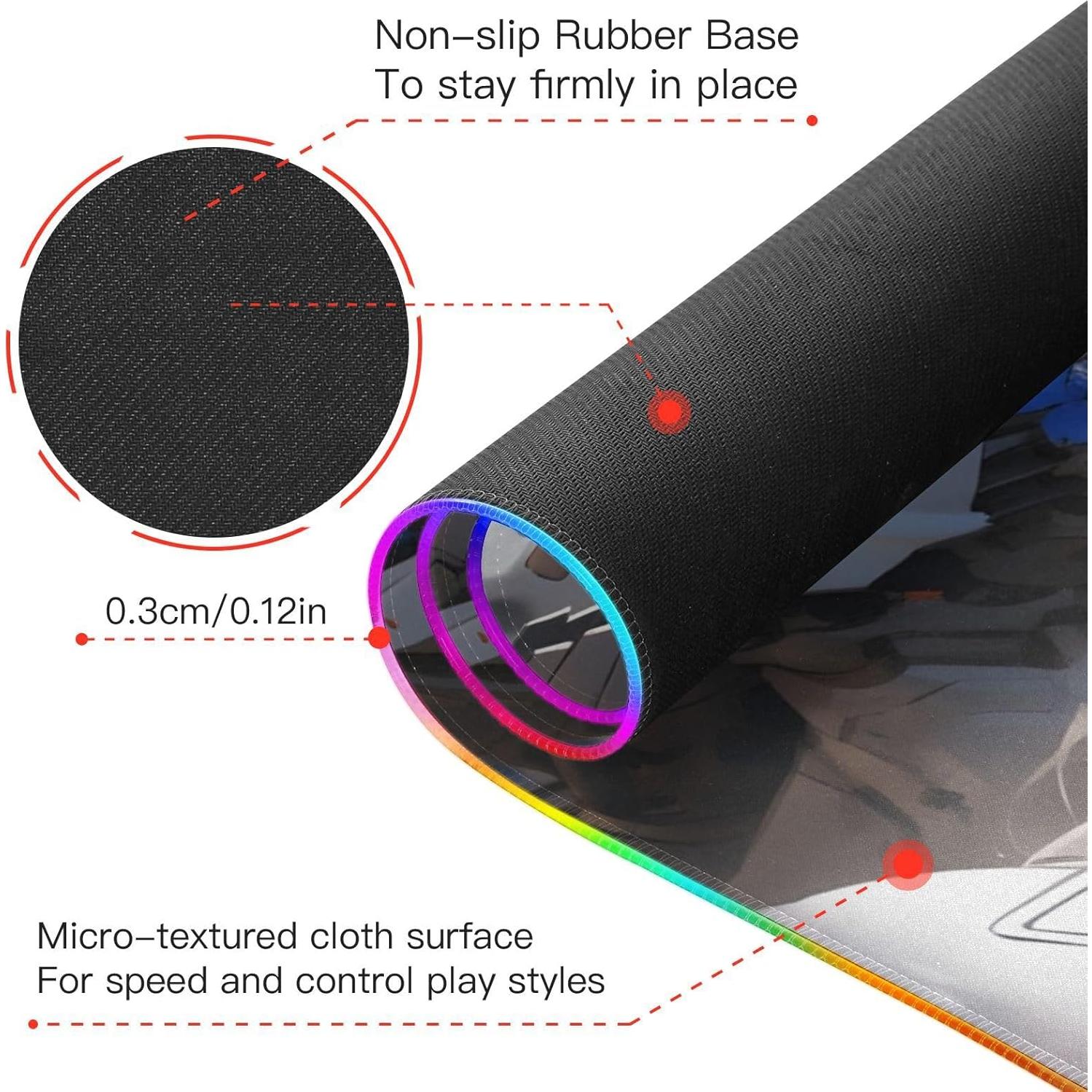 Alfombrilla de Ratón RGB NFMILI E01S21012 Grande 90x40cm