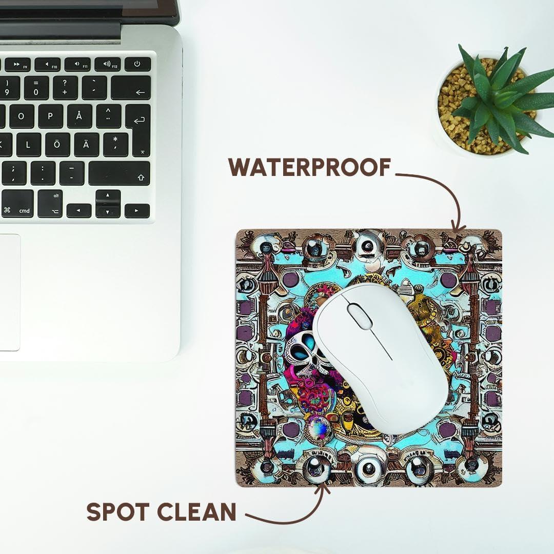 Alfombrilla para Ratón 3dRose Cráneo Steampunk 20.32x20.32 cm