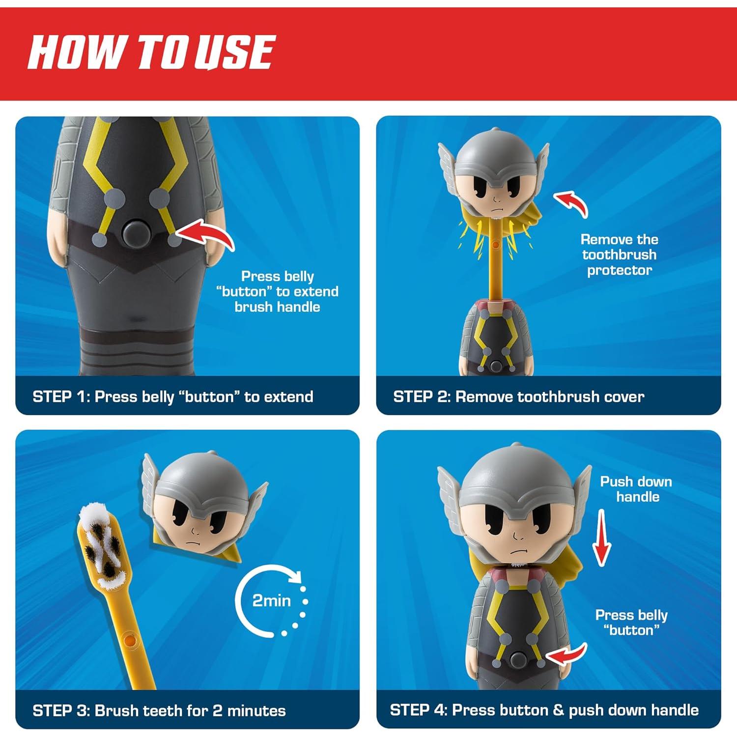 Cepillo de Dientes Brush Buddies Thor Niños Cerdas Suaves