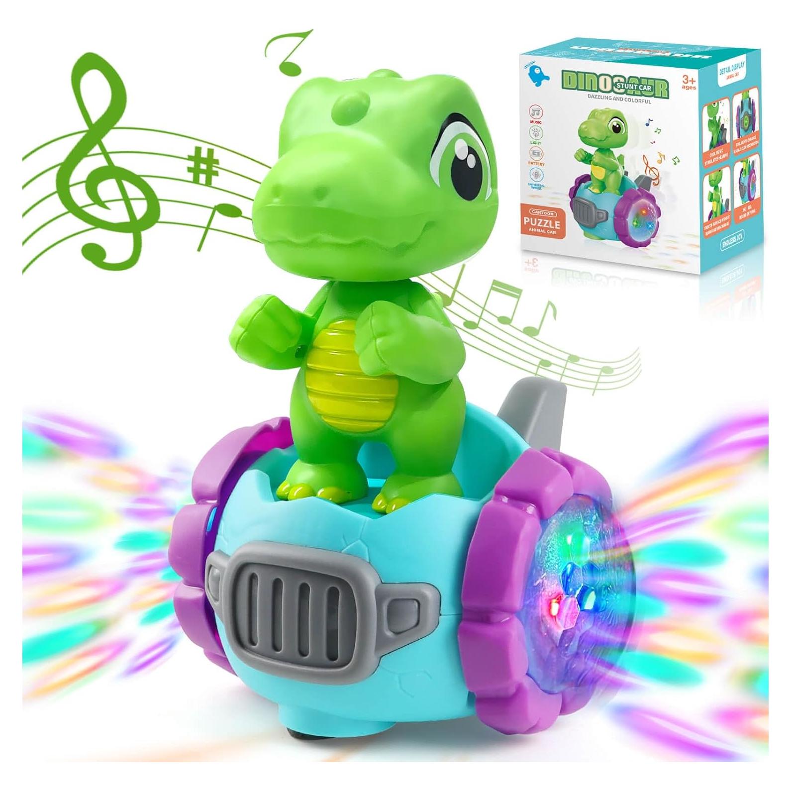 Coche Robot Dinosaurio Beria con Luces y Música 12,5 cm