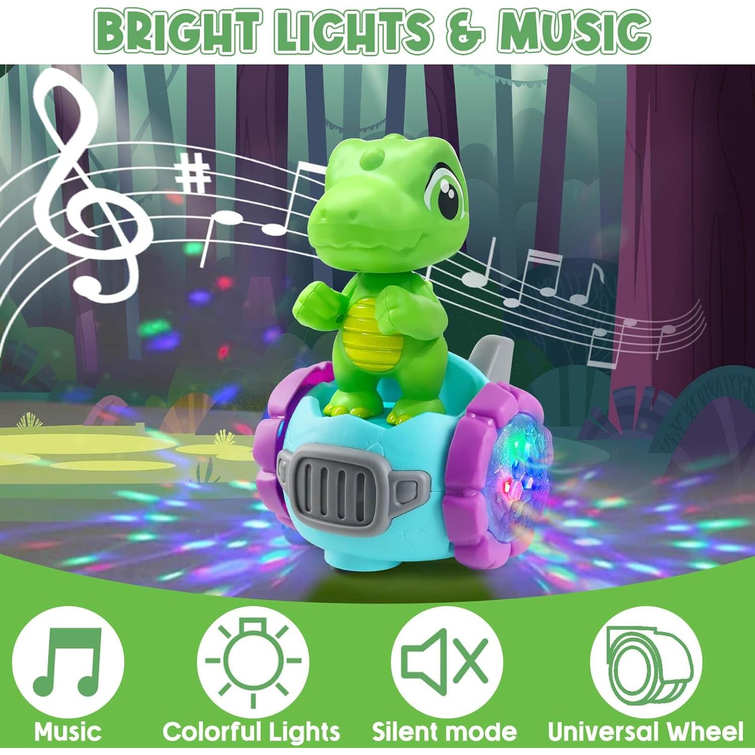 Coche Robot Dinosaurio Beria con Luces y Música 12,5 cm