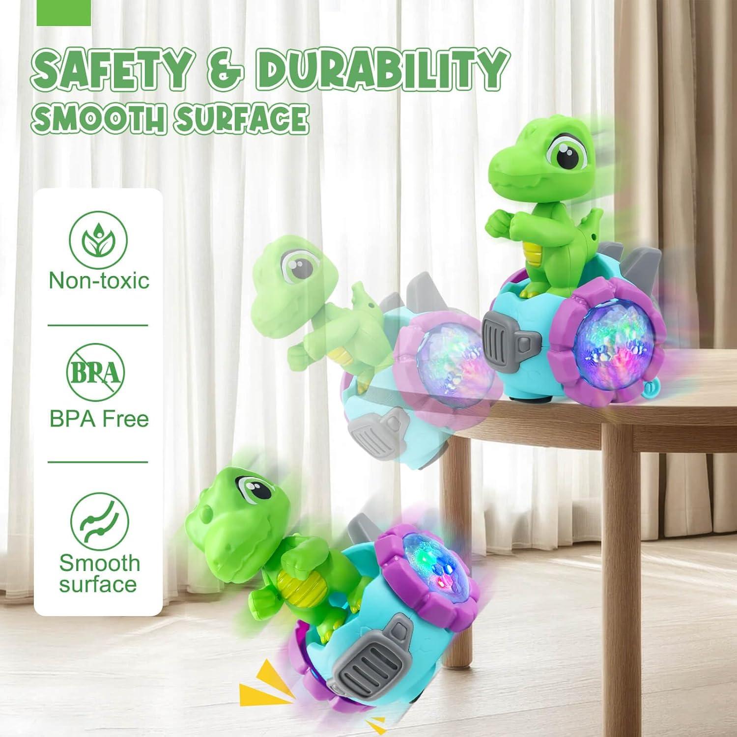 Coche Robot Dinosaurio Beria con Luces y Música 12,5 cm