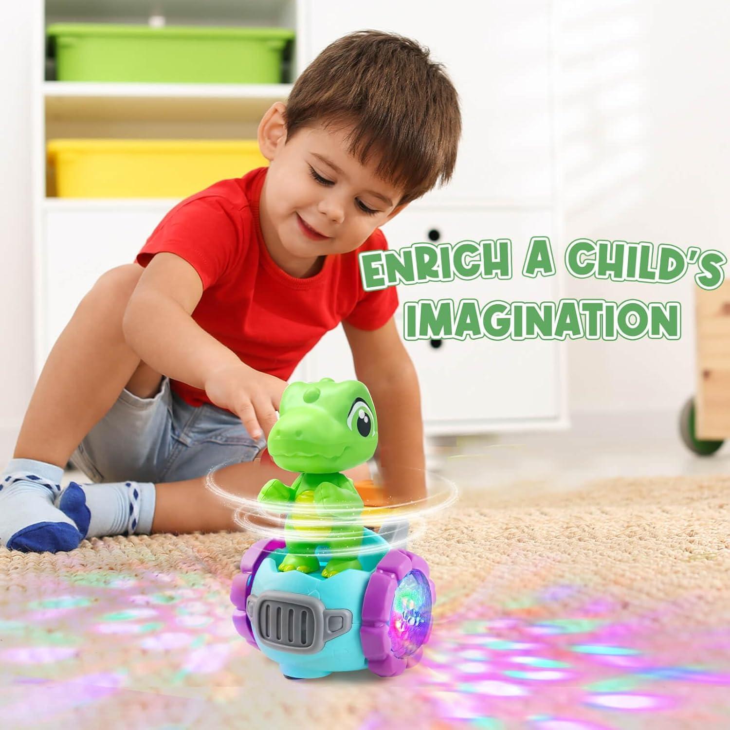 Coche Robot Dinosaurio Beria con Luces y Música 12,5 cm