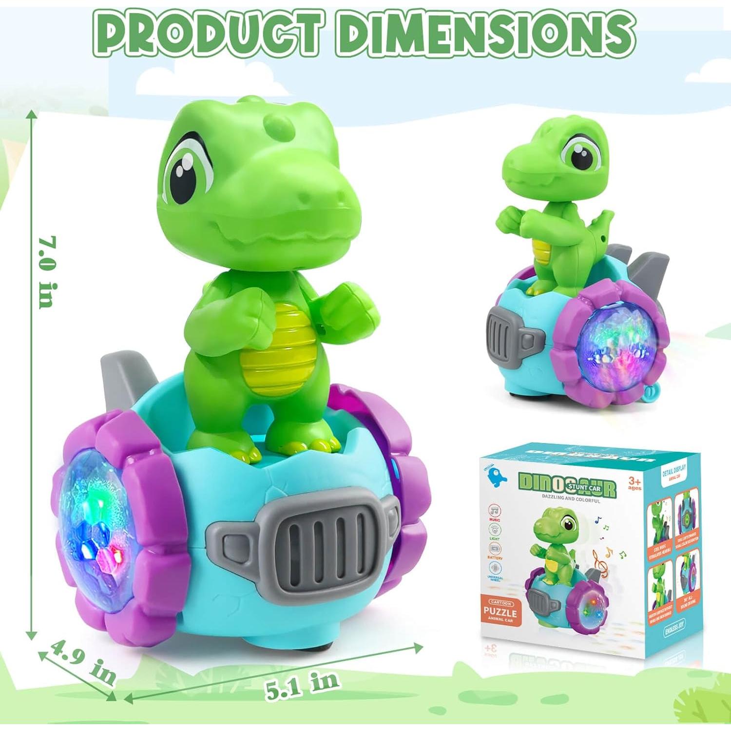 Coche Robot Dinosaurio Beria con Luces y Música 12,5 cm