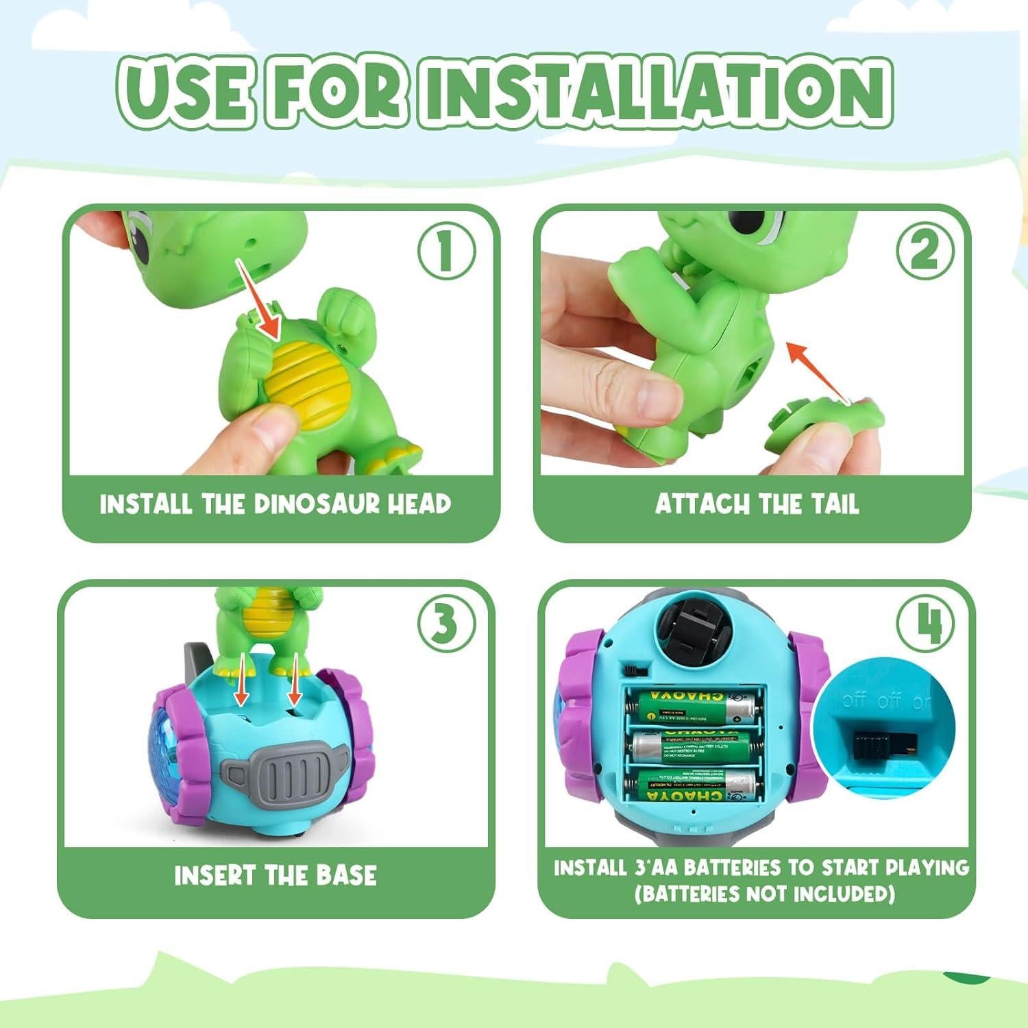 Coche Robot Dinosaurio Beria con Luces y Música 12,5 cm