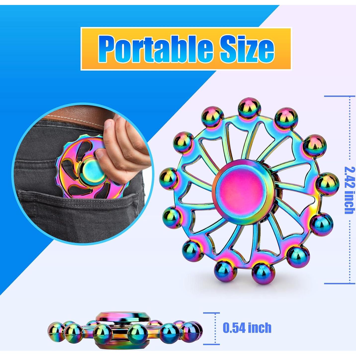 Set de 7 Spinners Fidget Metálicos Umnodobn Alivio Estrés