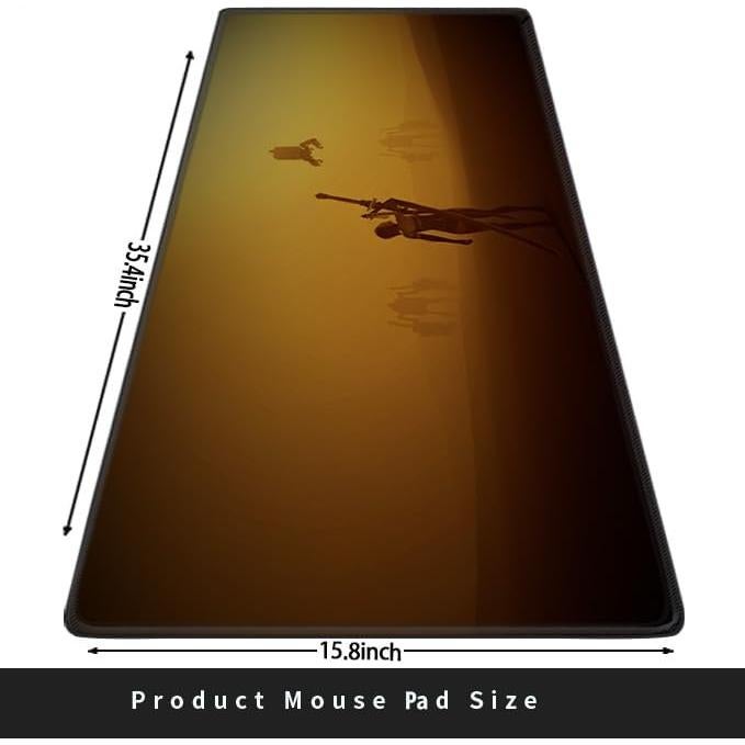 Large Anime Mouse Pad, Mouse Pad XXL(90 x 40 x 3 cm) Neil Mechanical Era Mouse Pad - Waterproof and Anti-Slip - Fine Edges - Suitable for Home and Office Computer Accessories (D)