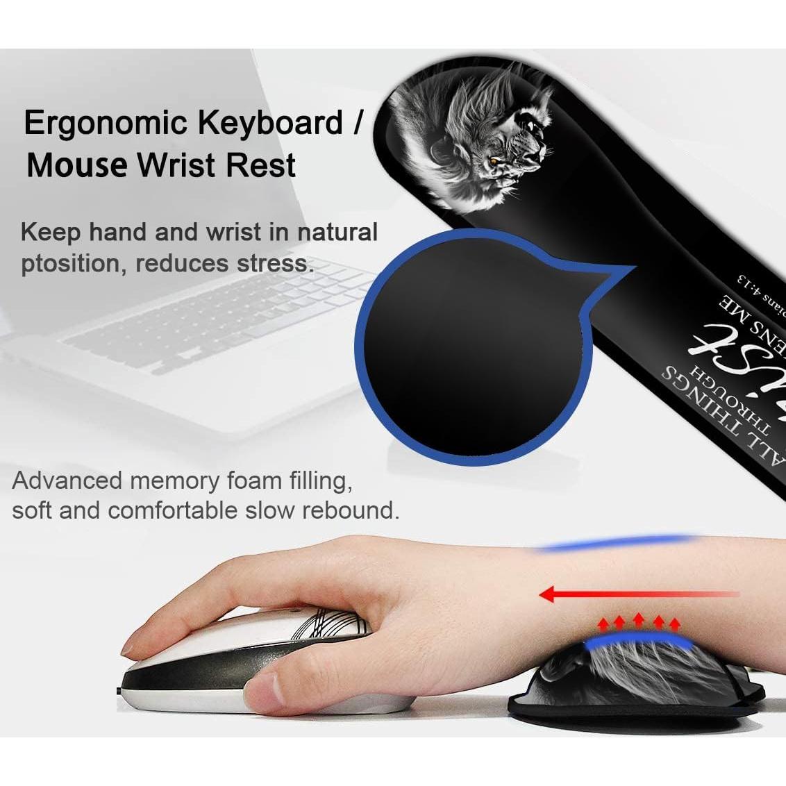Alfombrilla de Ratón Ergonómica YVBHCGGGF con Soporte de Espuma