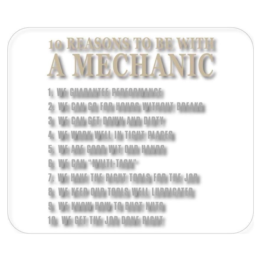 Mouse Pad DistinctInk 23.5x19.7 cm - 10 Razones para Estar con un Mecánico