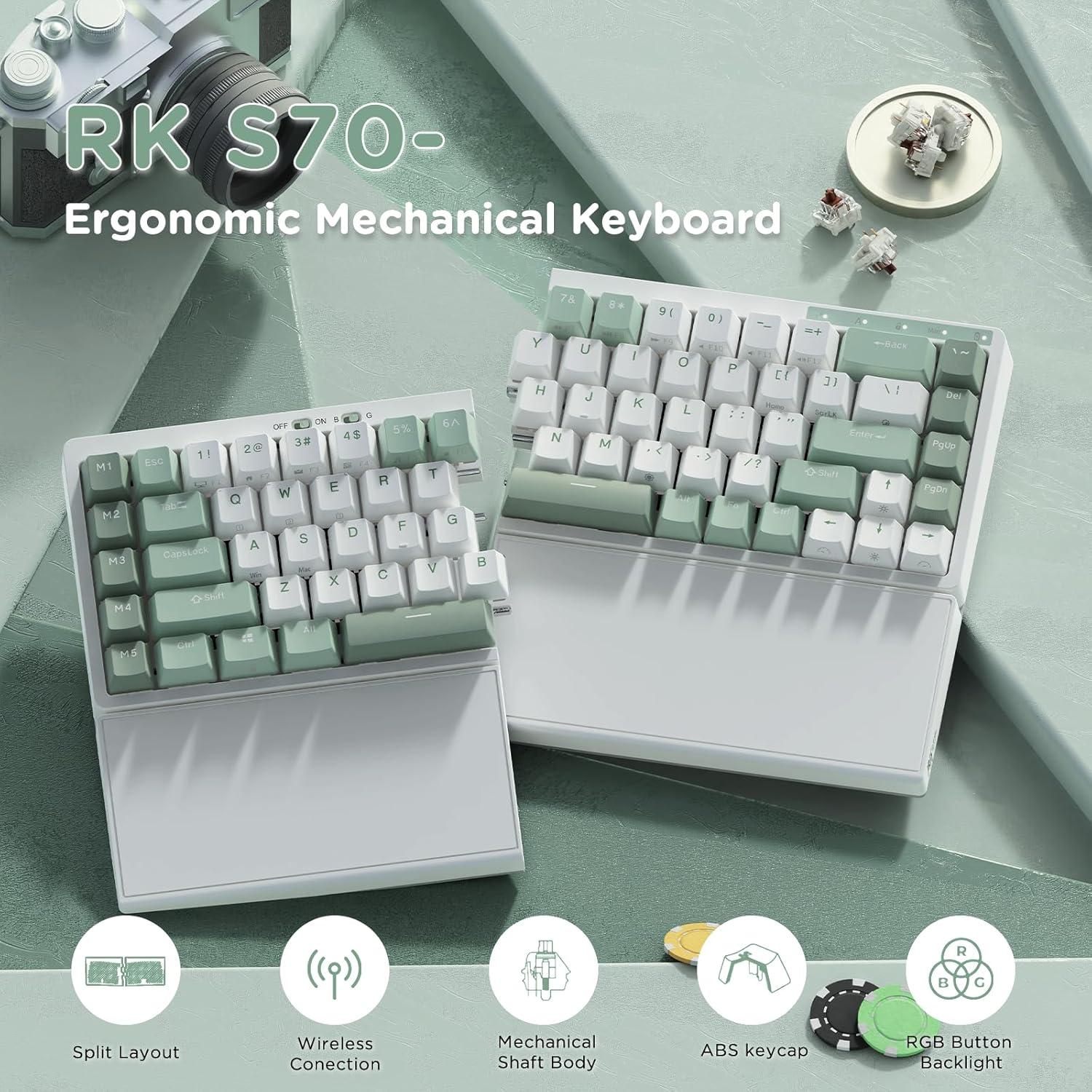 Teclado Mecánico Ergonómico RK Royal Kludge RKS70 Inalámbrico