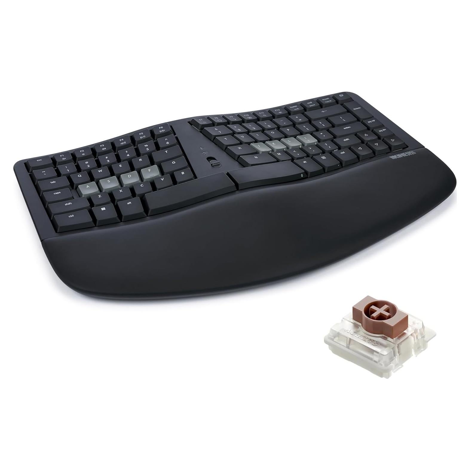 Teclado Ergonómico Kinesis mWave para PC - Mecánico, Bluetooth, USB