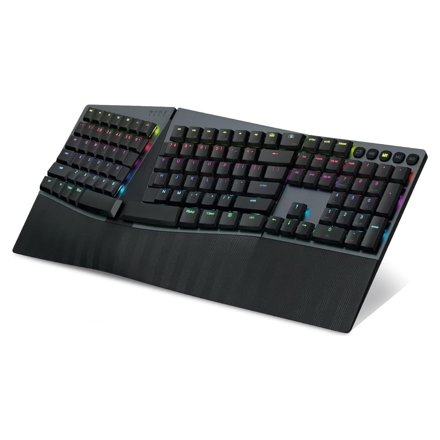 Teclado Mecánico Ergonómico Inalámbrico Perixx PERIBOARD-835 RGB