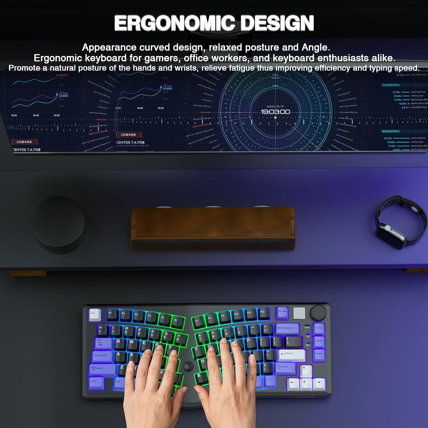 Teclado Mecánico Inalámbrico Leobog A75 Ergonómico RGB