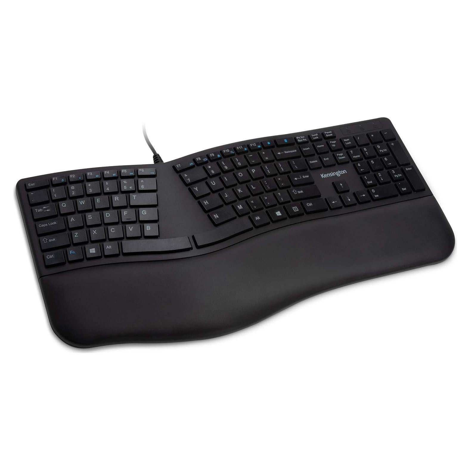 Teclado Ergonómico Kensington Pro Fit Ergo USB - Negro