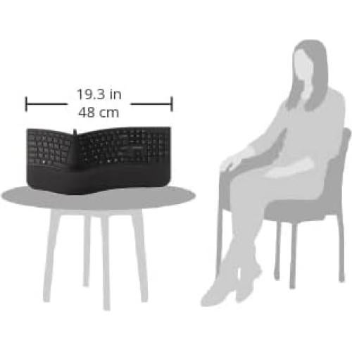 Teclado Ergonómico Kensington Pro Fit Ergo USB - Negro