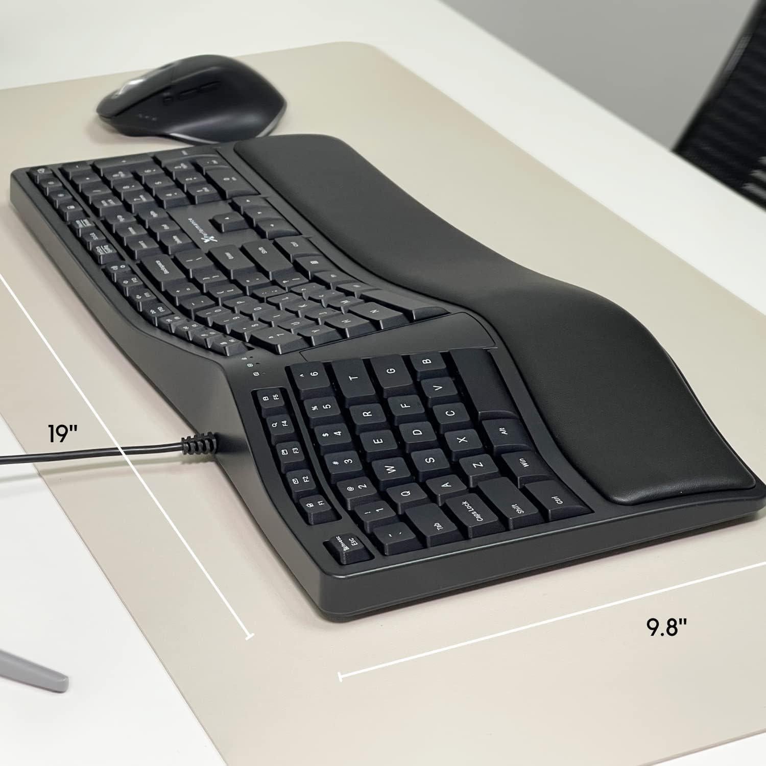 Teclado Ergonómico X9 con Reposamuñecas Acolchado 110 Teclas