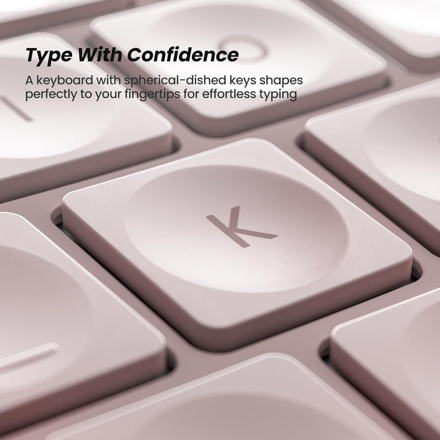 Teclado Ergonómico Inalámbrico Nulea RT05 Rosa, Retroiluminado