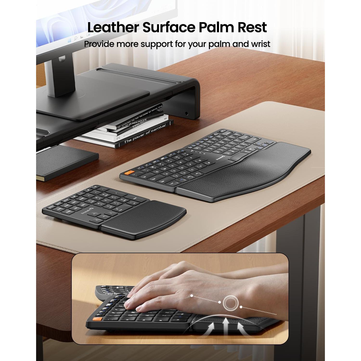 Teclado Ergonómico Inalámbrico ProtoArc EK04 con Numérico