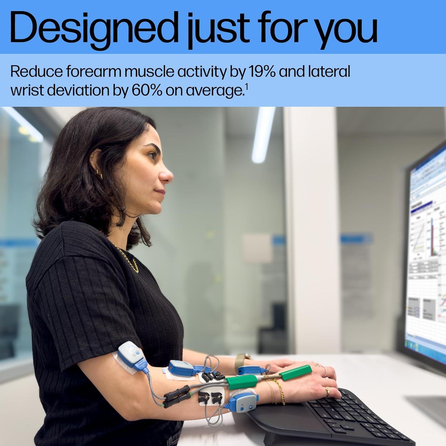 Teclado Inalámbrico Ergonómico HP 960 - Conexión Bluetooth y Dongle