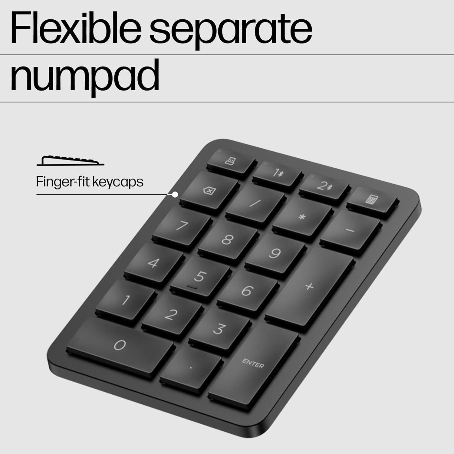 Teclado Inalámbrico Ergonómico HP 960 - Conexión Bluetooth y Dongle