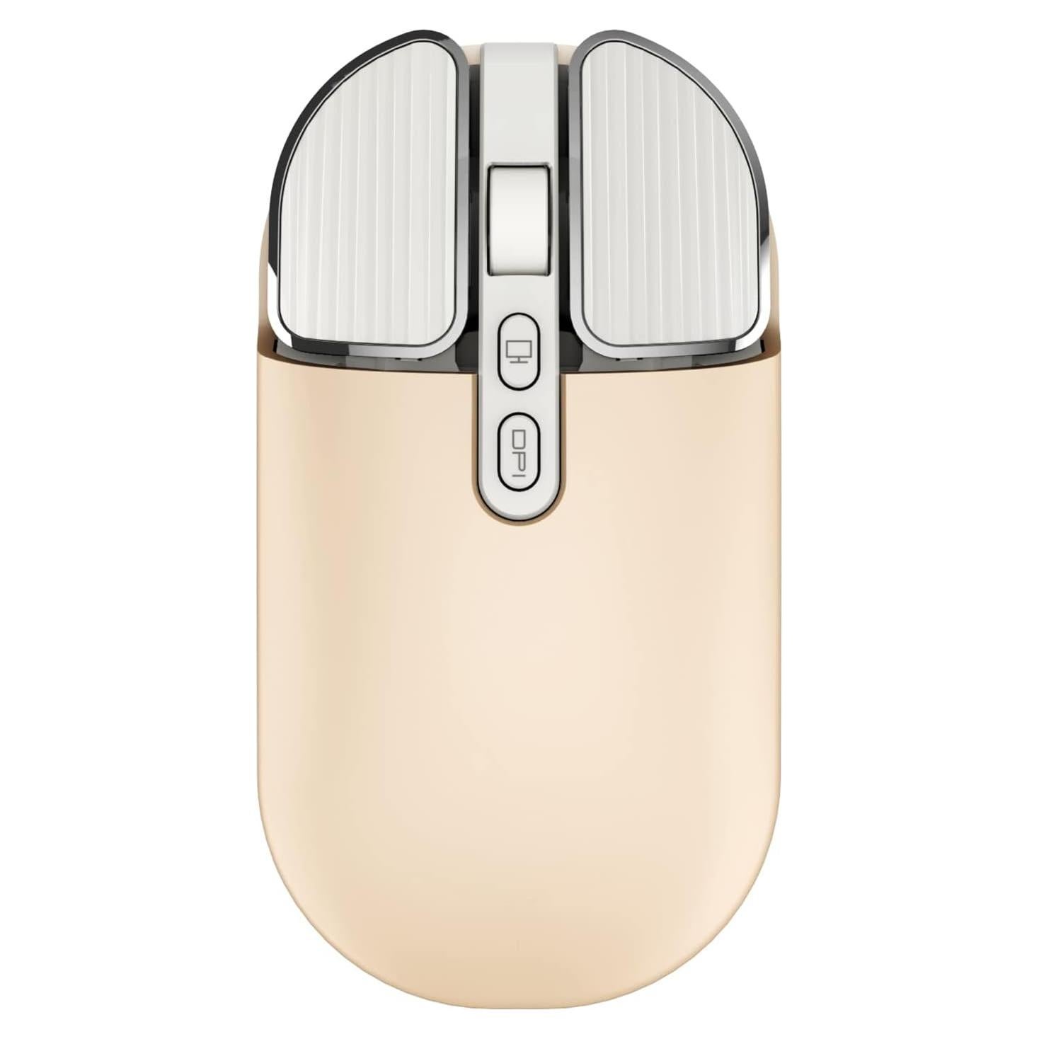 Ratón Inalámbrico Recargable Junsida Tutushu 2400DPI Color Crema