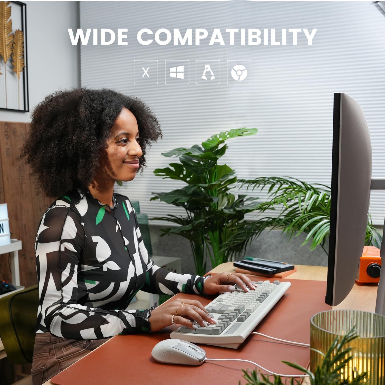 Perixx PERIMICE-209M 3 Button USB Wired Mouse - Optical - 1000 DPI - 5.9 Ft Cable - Beige