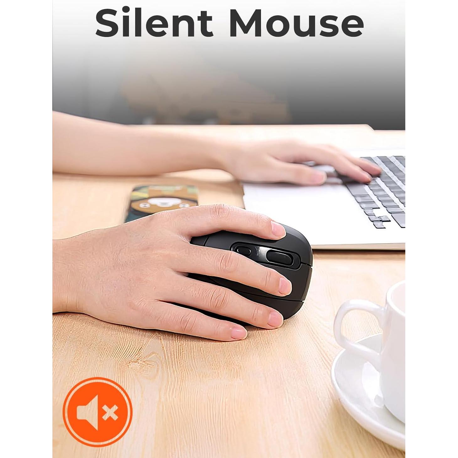 Ratón Vertical Inalámbrico Ergonómico DAREU LM109D 2.4GHz/BT