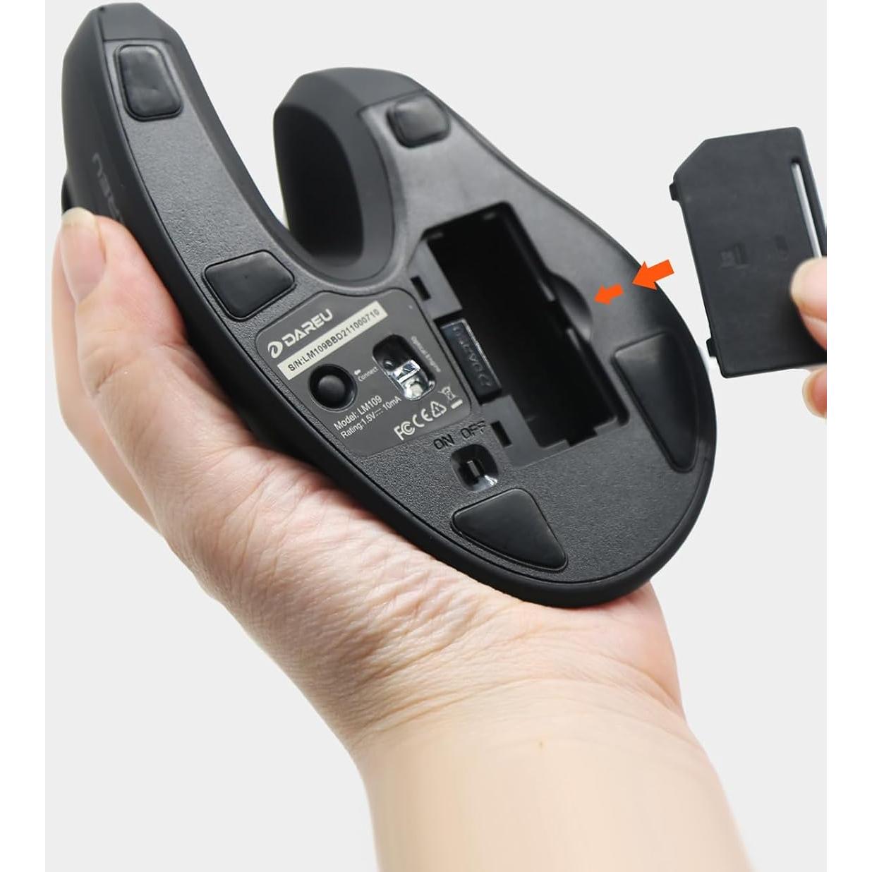 Ratón Vertical Inalámbrico Ergonómico DAREU LM109D 2.4GHz/BT