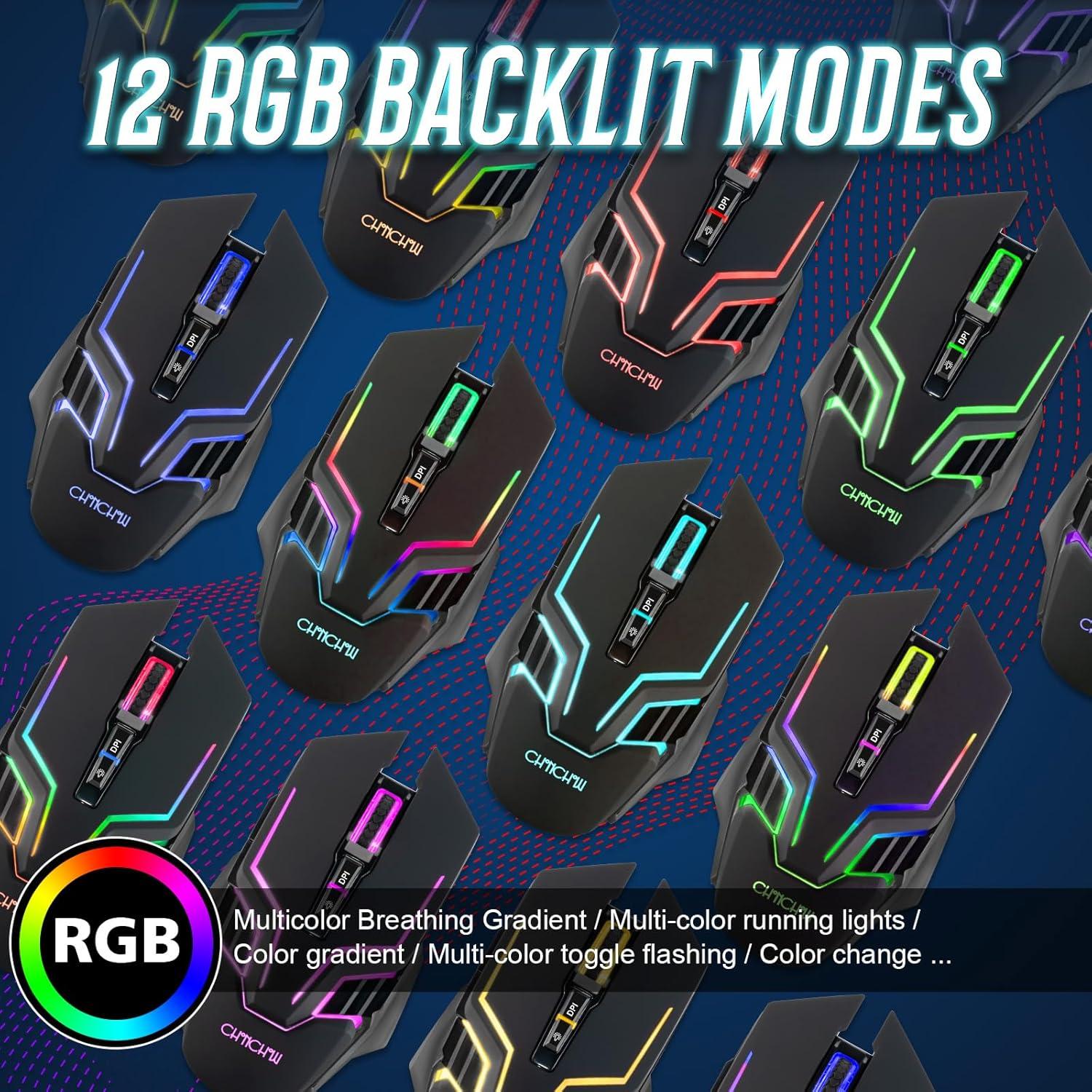 Ratón Inalámbrico para Juegos CHONCHOW WG01 RGB 3200 DPI