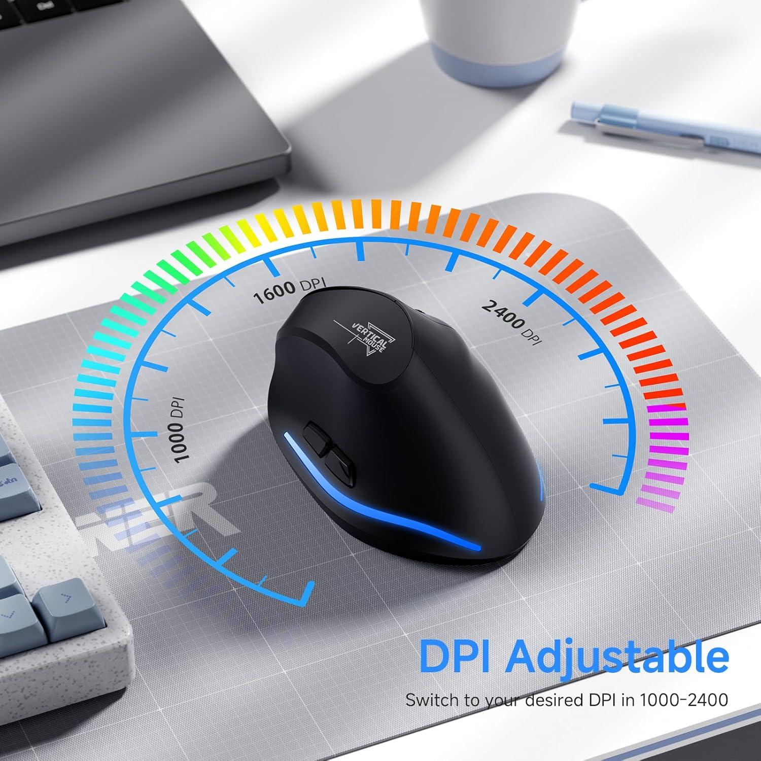 Mouse Inalámbrico Ergonómico ECHTPower F35B Vertical Bluetooth