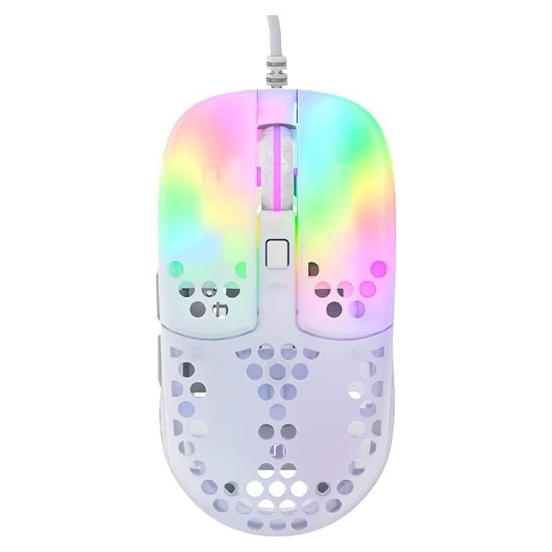 Ratón Gaming Xtrfy MZ1 Blanco, Ultra-Ligero, Sensor Pixart 3389