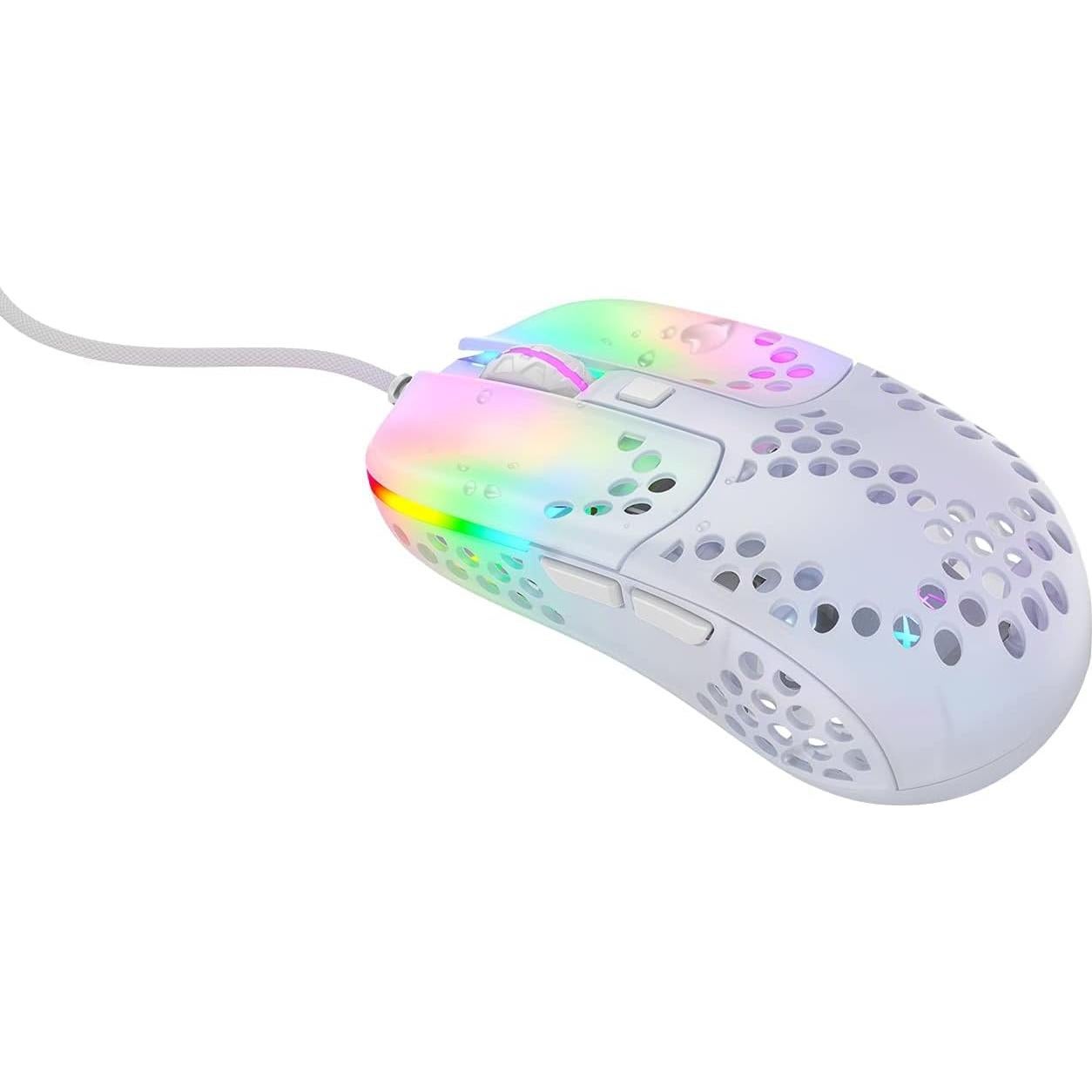 Ratón Gaming Xtrfy MZ1 Blanco, Ultra-Ligero, Sensor Pixart 3389