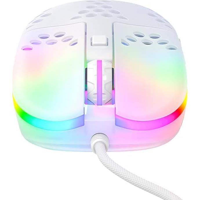 Ratón Gaming Xtrfy MZ1 Blanco, Ultra-Ligero, Sensor Pixart 3389