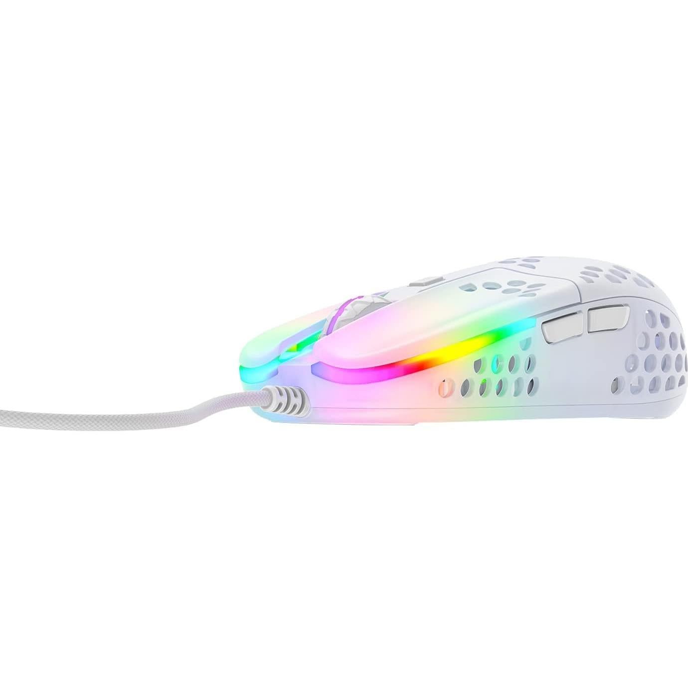 Ratón Gaming Xtrfy MZ1 Blanco, Ultra-Ligero, Sensor Pixart 3389