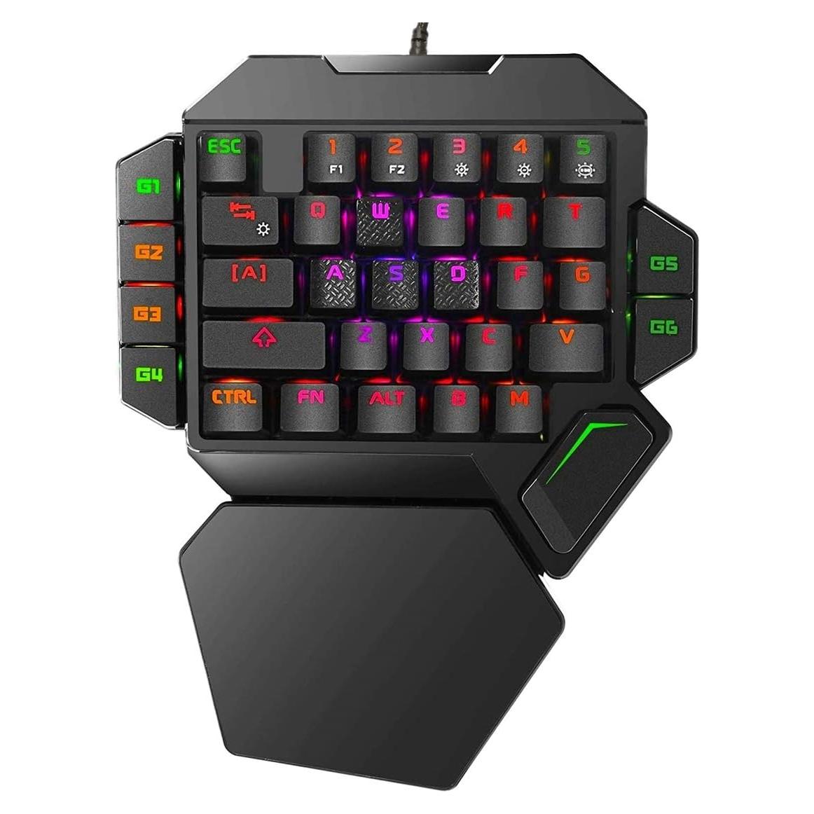 Teclado Mecánico RGB Cakce K-50 USB Ergonómico para Juegos