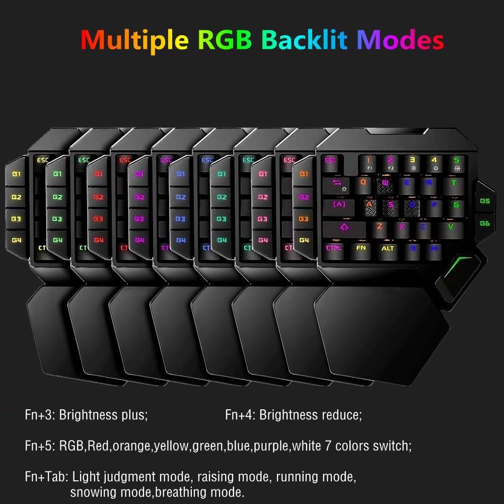 Teclado Mecánico RGB Cakce K-50 USB Ergonómico para Juegos