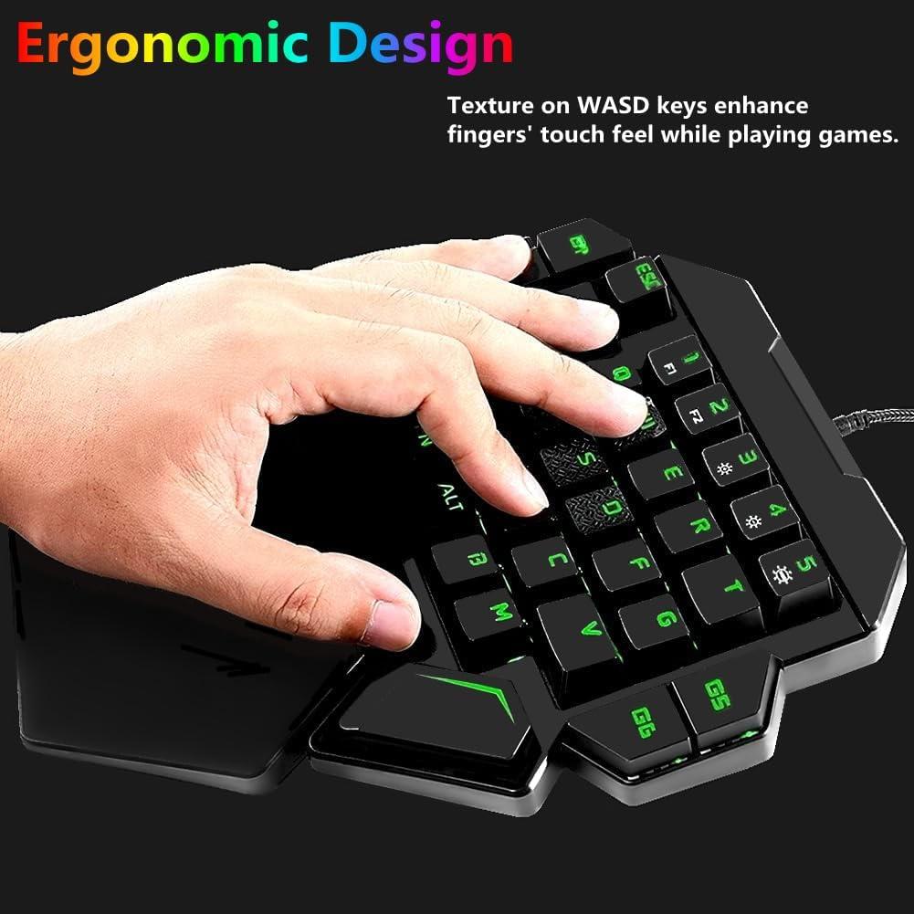 Teclado Mecánico RGB Cakce K-50 USB Ergonómico para Juegos